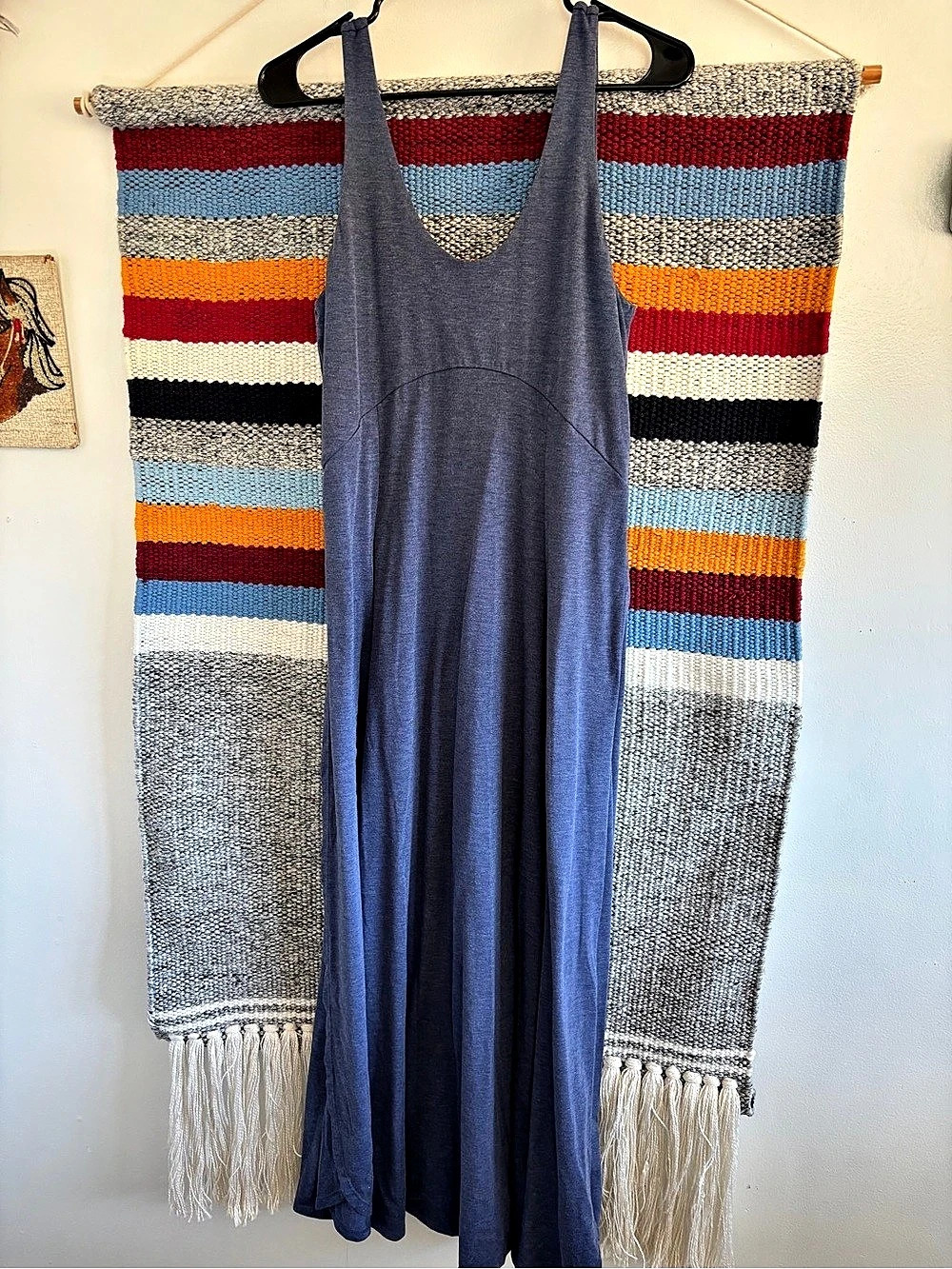 HALARA Maxi Sleeveless Dress in Blue Size Medium